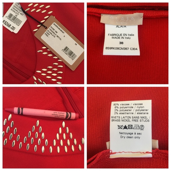 Azzedine Alaia Metallic Triangle Dress Fit & Flare - Picture 5 of 7